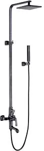 Душевая система со смесителем для ванны Lemark Nubira чёрная бронза LM6262ORB Душевая система со смесителем для ванны Lemark Nubira чёрная бронза LM6262ORB, 1
