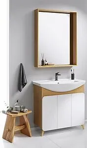 Зеркало Aqwella Basic 80 дуб золотой BAS0210DZ, 4