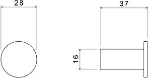 Крючок Aquatek Лира хром AQ4401CR Крючок Aquatek Лира хром AQ4401CR, 2