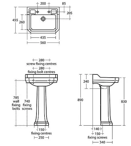 Пьедестал Ideal Standard Waverley Classic белый U470001