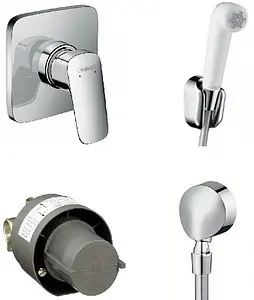 Гигиенический душ со смесителем Hansgrohe Logis белый/хром SetLogisG, 1