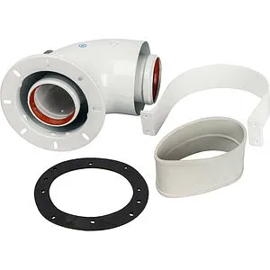 Колено стартовое коаксиальное Ø 60/100мм (алюм.) Stout SCA-6010-240190, 1