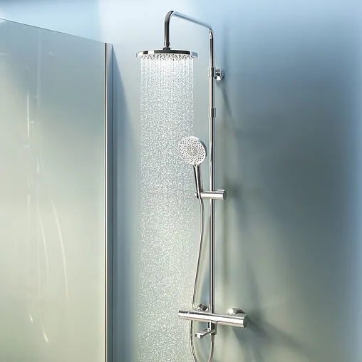 Душевая система с термостатом для ванны Am.Pm X-Joy хром F0785A500 Душевая система с термостатом для ванны Am.Pm X-Joy хром F0785A500