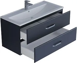 Тумба-умывальник подвесная Uperwood Foster 100 чёрный матовый 291020538, 5