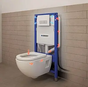 Клавиша смыва для унитаза с системой удаления запахов Geberit Sigma 40 115.600.KQ.1 кнопки/алюминий матовый, рамка/белый, 5