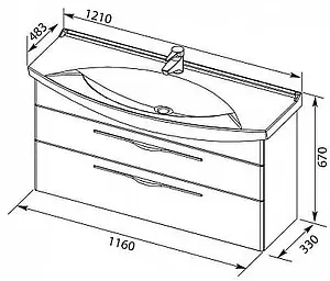 Тумба-умывальник Aquanet Ирвин 105 белый 00203974+00175449 Тумба-умывальник Aquanet Ирвин 105 белый 00203974+00175449, 2