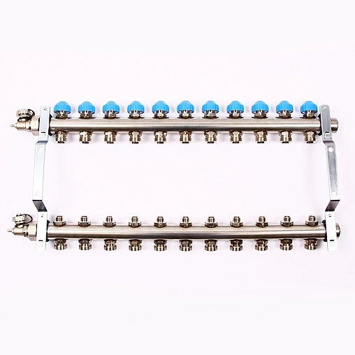 Группа коллекторная без расходомеров 11 отводов 1&quot;н/н x ¾&quot;ек Uni-fitt 456W4311