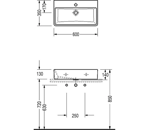 Раковина Serel 80 белый 2048 Раковина Serel 80 белый 2048