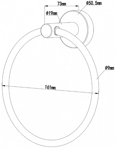 Полотенцедержатель Swedbe Attribut хром 9803