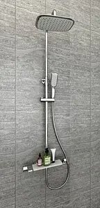 Душевая система с термостатом для душа SMARTsant Афалина хром/белый SM2308AW Душевая система с термостатом для душа SMARTsant Афалина хром/белый SM2308AW, 4