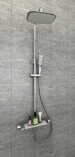 Душевая система с термостатом для душа SMARTsant Афалина хром/белый SM2308AW