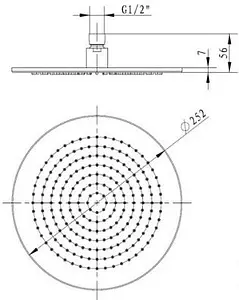 Лейка верхнего душа Villeroy&Boch Universal хром TVC00000100061, 2