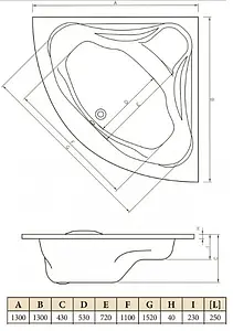 Ванна акриловая C-bath Aurora 130x130 CBS001002 Ванна акриловая C-bath Aurora 130x130 CBS001002, 2