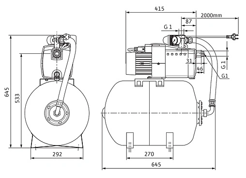 Станция автоматического водоснабжения Wilo HiMulti 3 H 50/2-45 2549352