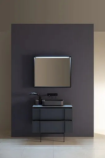 Тумба-умывальник подвесная Allen Brau Reality 100 антрацит 1.32007.AM+