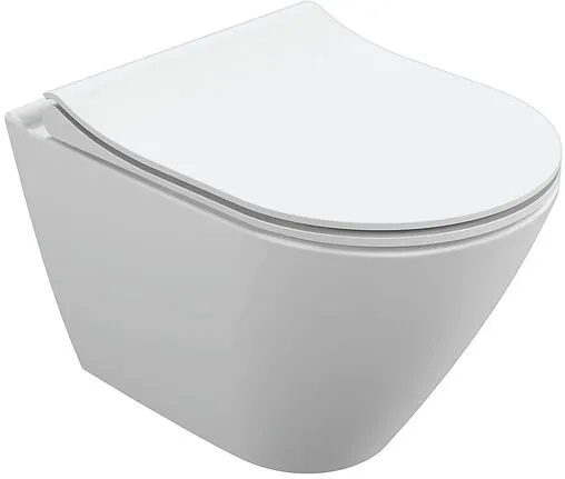 Унитаз подвесной безободковый Cersanit City Oval Clean On DPL EO slim белый 63114