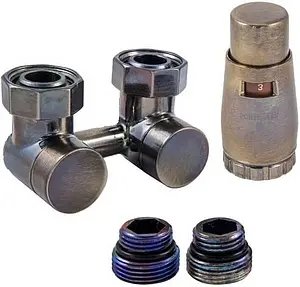 Узел нижнего подключения радиатора прямой с термоголовкой М22x1.5 x ¾"ек (½"н) Schlosser Exclusive Technoline 601000073 Узел нижнего подключения радиатора прямой с термоголовкой М22x1.5 x ¾"ек (½"н) Schlosser Exclusive Technoline 601000073, 1