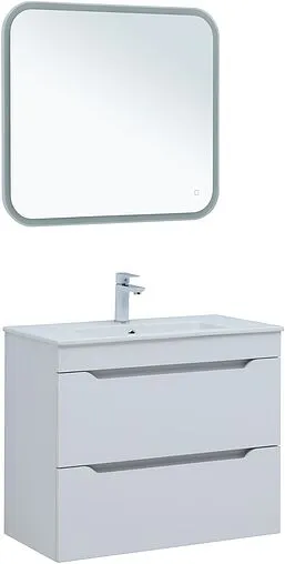 Тумба-умывальник Aquanet Практика 80 белый матовый 00330459+44080