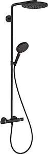 Душевая система с термостатом для душа Hansgrohe Raindance Select S 240 1jet PowderRain чёрный матовый 27633670, 1