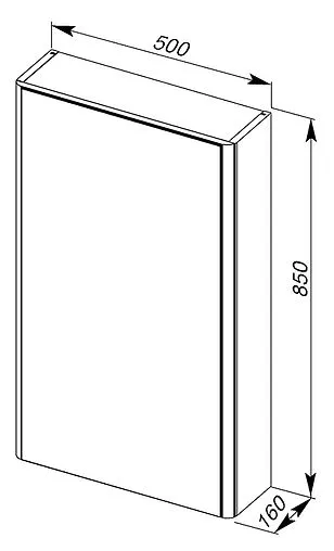 Шкаф-зеркало Aquanet Орлеан 50 R белый 00183075