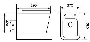 Унитаз подвесной безободковый Toni Arti Noche белый TA-NE5335 Унитаз подвесной безободковый Toni Arti Noche белый TA-NE5335, 2