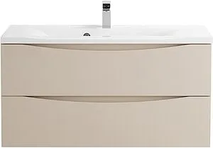 Тумба-умывальник подвесная BelBagno MARINO 100 Crema Opaco MARINO-1000-2C-SO-CO-P+BB1000/445-LV-MR-PR Тумба-умывальник подвесная BelBagno MARINO 100 Crema Opaco MARINO-1000-2C-SO-CO-P+BB1000/445-LV-MR-PR, 1