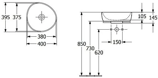 Раковина Villeroy&amp;Boch Antao 50 белый 4A7351R1