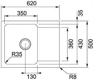Мойка кухонная Franke Orion OID 611-62 белый 114.0443.355 Мойка кухонная Franke Orion OID 611-62 белый 114.0443.355, 2