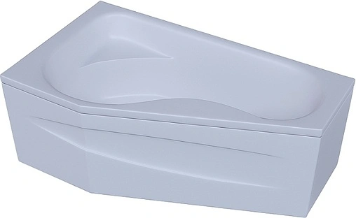 Ванна акриловая Aquatek Медея 170х95 L с фронтальной панелью, с каркасом (вклеенный) MED180-0000037