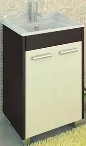 Тумба-умывальник напольная Comforty Барселона 60 белый/венге 00003124186CF Тумба-умывальник напольная Comforty Барселона 60 белый/венге 00003124186CF, 1