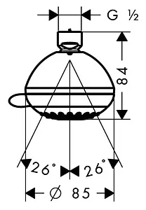 Лейка верхнего душа Hansgrohe Crometta 85 Multi 3jet хром 28425000 Лейка верхнего душа Hansgrohe Crometta 85 Multi 3jet хром 28425000, 2