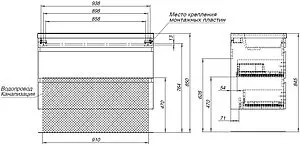 Тумба-умывальник подвесная Aquanet Нота New 100 дуб холден 00334206+00204096 Тумба-умывальник подвесная Aquanet Нота New 100 дуб холден 00334206+00204096, 3