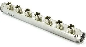 Коллектор распределительный проходной 7 отводов 1&quot;в/в x ¾&quot;ек Uni-fitt 430I4307, 1