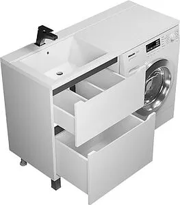 Тумба под умывальник напольная Uperwood UPD Tanos 60 белый с графитовыми вставками 291120334, 3