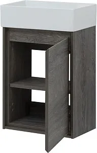 Тумба-умывальник подвесная Aquanet Милан 45 дуб рошелье 00339964+00281657, 4