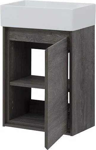 Тумба-умывальник подвесная Aquanet Милан 45 дуб рошелье 00339964+00281657