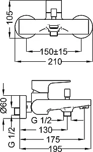 Смеситель для ванны Cezares Stella хром STELLA-VM-01-Cr Смеситель для ванны Cezares Stella хром STELLA-VM-01-Cr, 2