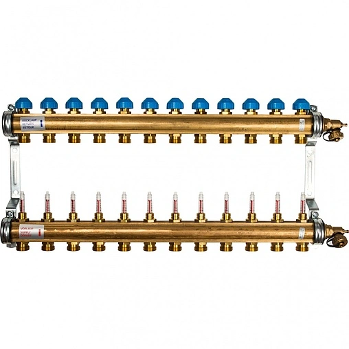 Группа коллекторная с расходомерами 12 отводов 1&quot;в/в x ¾&quot;ек WATTS 10004206