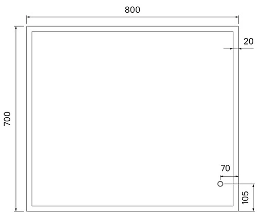 Зеркало с подсветкой IDDIS Brick 80 с подогревом белый BRI8000i98