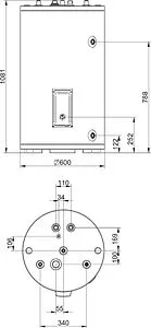 Бойлер комбинированного нагрева Baxi UBC 150 (24 кВт) CNEWT150S01 Бойлер комбинированного нагрева Baxi UBC 150 (24 кВт) CNEWT150S01, 2