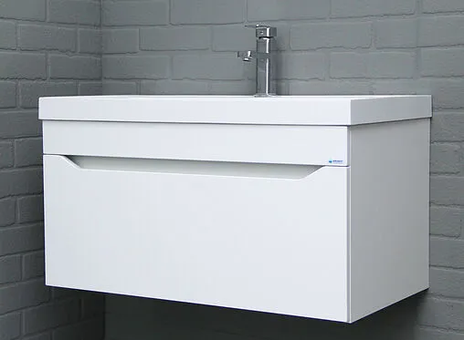 Тумба-умывальник подвесной Айсберг Ева 80 белый DA5903T+4670142930020