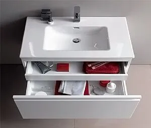 Тумба-умывальник подвесной Laufen PRO 100 белый матовый 4.8355.2.096.463.1+8.1396.6.000.104.1, 3