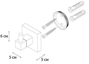 Крючок Fixsen Metra хром FX-11105 Крючок Fixsen Metra хром FX-11105, 3