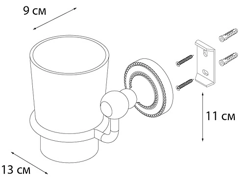 Стакан Fixsen Antik бронза/белый FX-61106