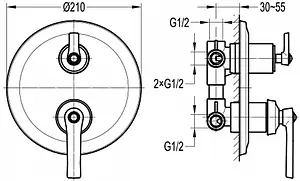 Смеситель для ванны скрытого монтажа Swedbe Terracotta Art терракотовый 2518 Смеситель для ванны скрытого монтажа Swedbe Terracotta Art терракотовый 2518, 2