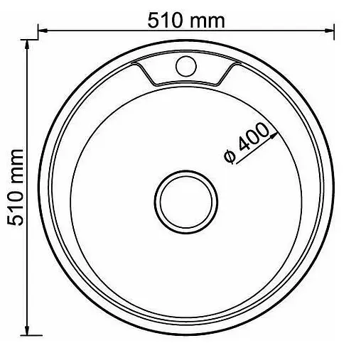 Мойка кухонная Vladiks нержавеющая сталь L-451