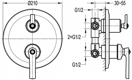 Смеситель для ванны скрытого монтажа Swedbe Terracotta Art терракотовый 2518