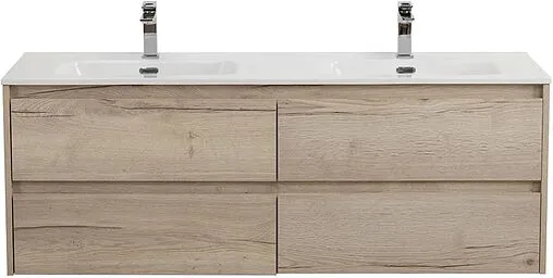 Тумба-умывальник подвесная BelBagno KRAFT 140 Rovere Galifax Bianco KRAFT-1400-4C-SO-2-RGB+BB1400-2-ETL