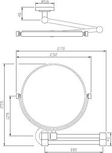 Косметическое зеркало Jaquar Continental хром ACN-CHR-1193N, 2