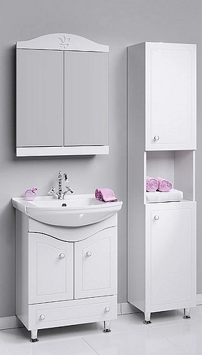 Шкаф-зеркало Aqwella Franchesca 65 белый FR0406